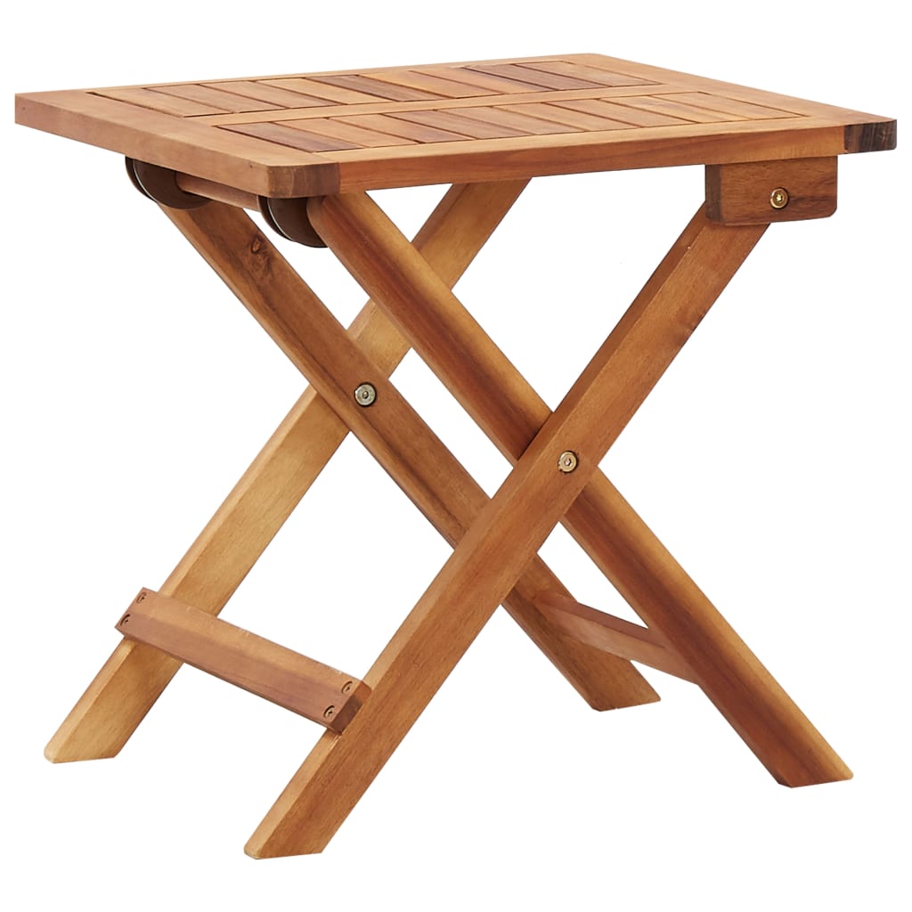 Mesa De Centro Plegable De Jardín Madera De Acacia 40X40X40 Cm