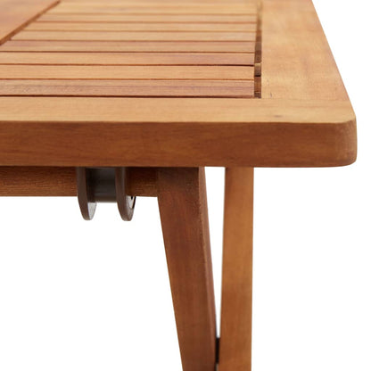 Mesa De Centro Plegable De Jardín Madera De Acacia 40X40X40 Cm