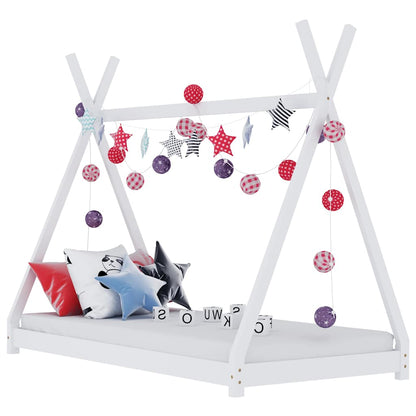 Estructura De Cama Infantil Madera Maciza Pino Blanca