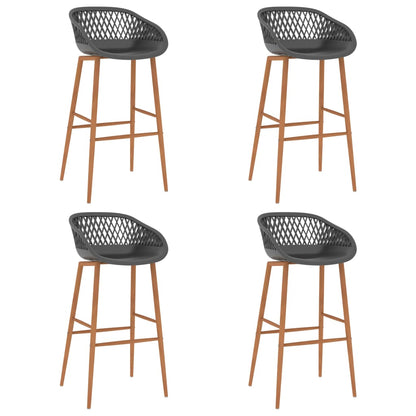Taburetes De Cocina 4 Unidades Gris