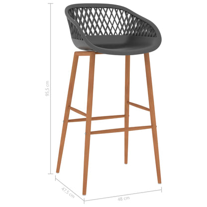 Taburetes De Cocina 4 Unidades Gris