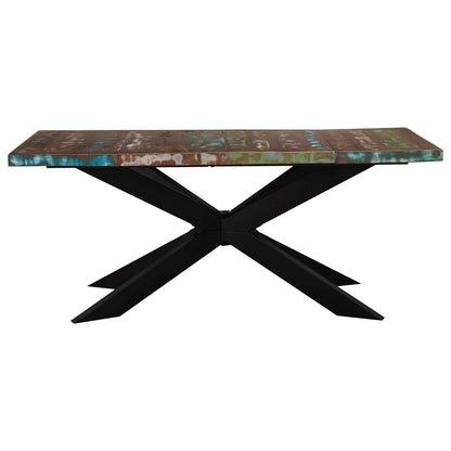Mesa De Comedor De Madera Maciza Reciclada 180X90X76 Cm