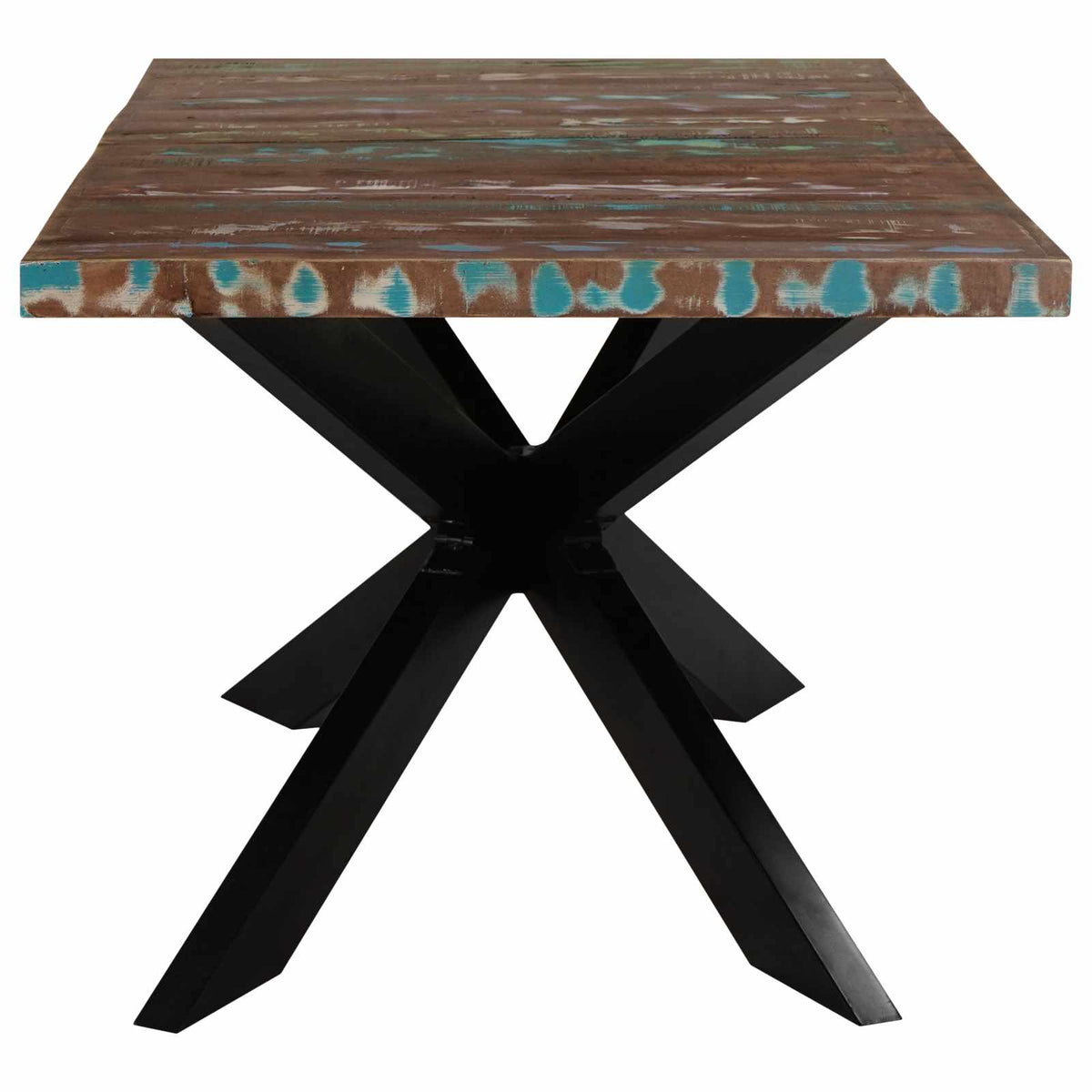 Mesa De Comedor De Madera Maciza Reciclada 180X90X76 Cm