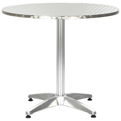 Mesa De Jardín De Aluminio Plateado