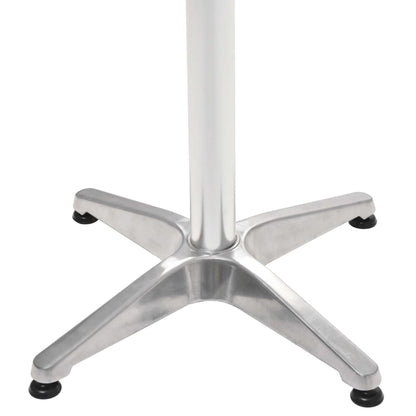 Mesa De Jardín De Aluminio Plateado