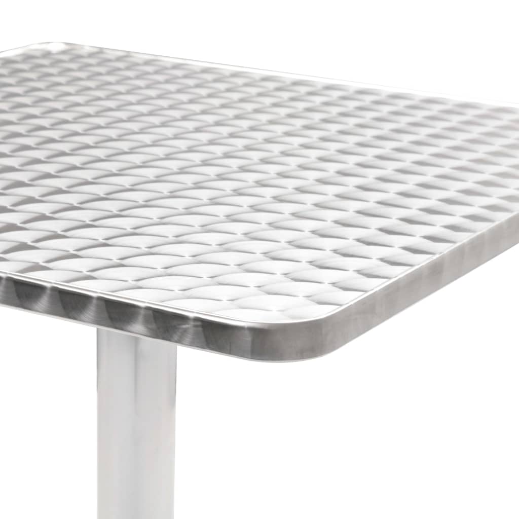 Mesa De Jardín De Aluminio Plateado