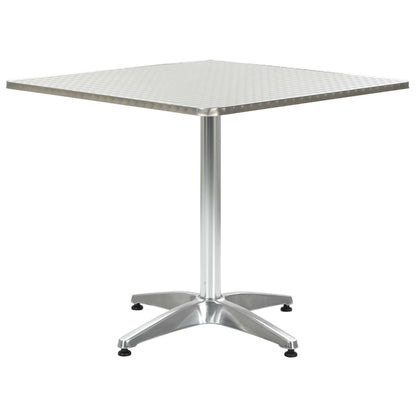 Mesa De Jardín De Aluminio Plateado