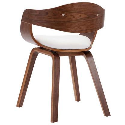Sillas De Comedor 2 Unidades Madera Curvada Y Cuero Sintético