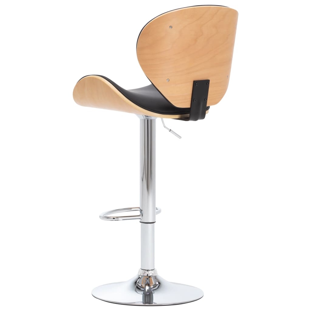 Taburete De Cocina Cuero Sintético Negro
