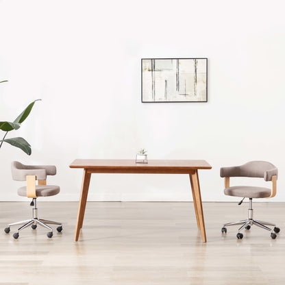 Sillas De Comedor Giratorias 4 Uds Madera Curvada Cuero