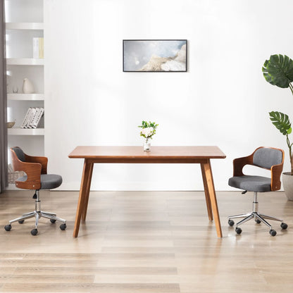 Silla De Comedor Giratoria Madera Curvada Cuero Sintético
