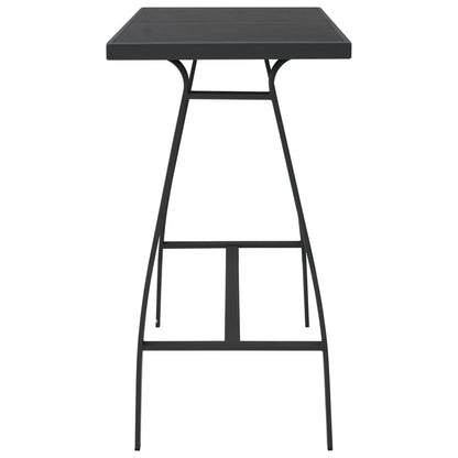 Mesa Alta De Jardín Vidrio Templado Negro