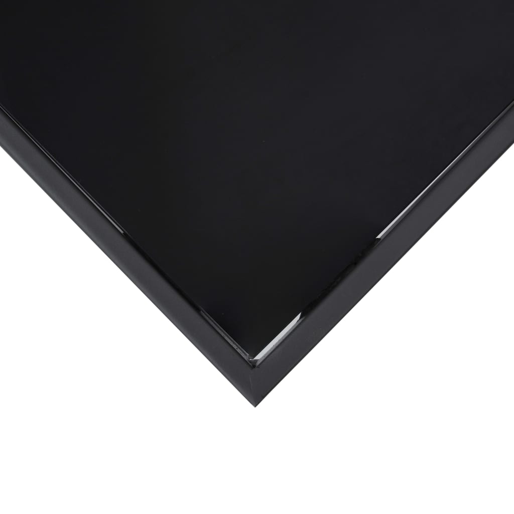 Mesa Alta De Jardín Vidrio Templado Negro
