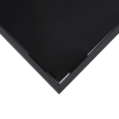 Mesa Alta De Jardín Vidrio Templado Negro