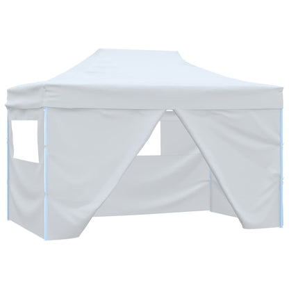 Carpa Plegable Para Celebraciones Con 4 Paredes Blanco 3X4,5 M