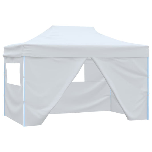 Carpa Plegable Para Celebraciones Con 4 Paredes Blanco 3X4,5 M