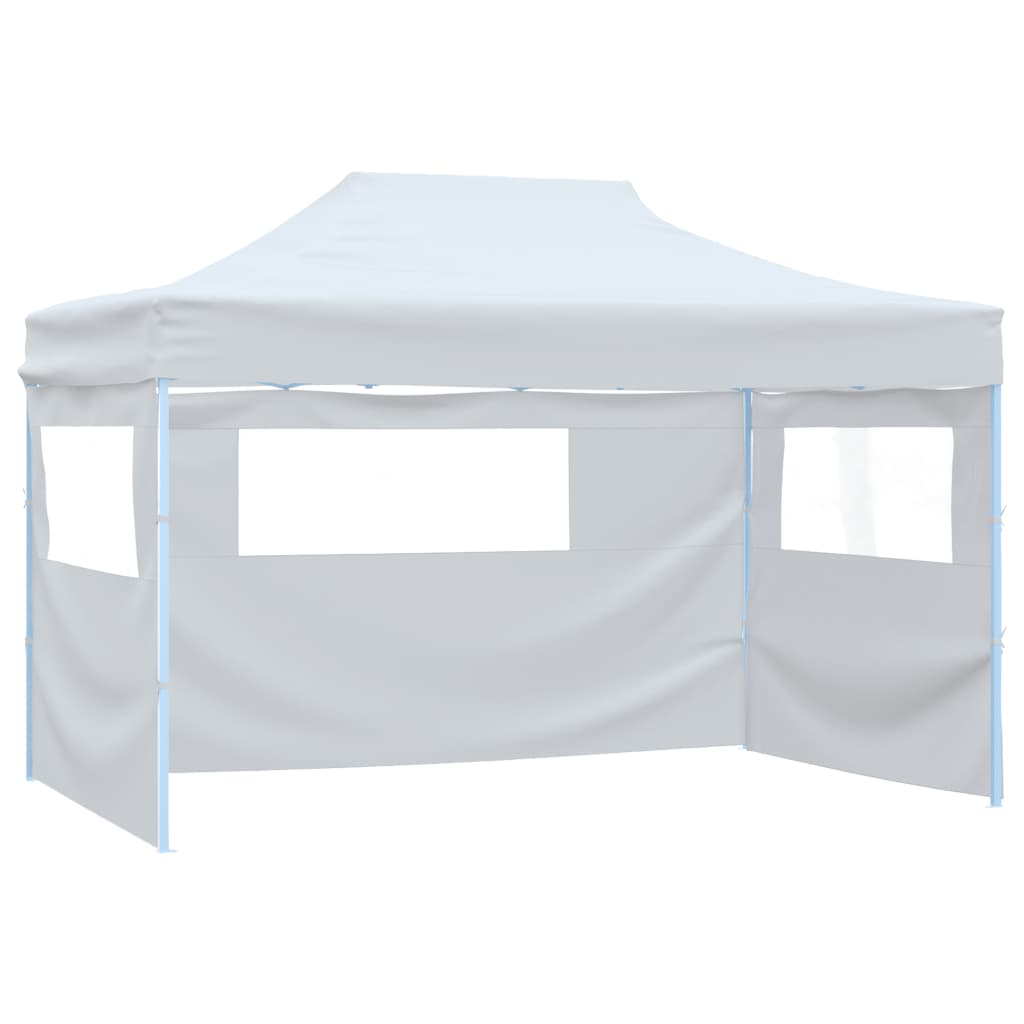 Carpa Plegable Para Celebraciones Con 4 Paredes Blanco 3X4,5 M