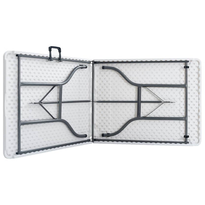 Mesa De Jardín Plegable Hdpe Blanco 180X72X72 Cm