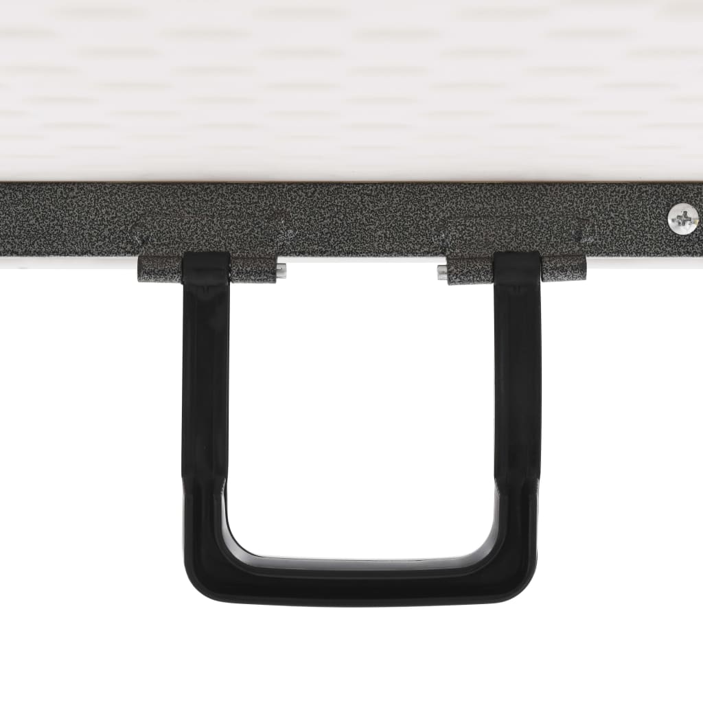 Mesa De Jardín Plegable Hdpe Blanco 180X72X72 Cm