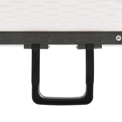 Mesa De Jardín Plegable Hdpe Blanco 180X72X72 Cm