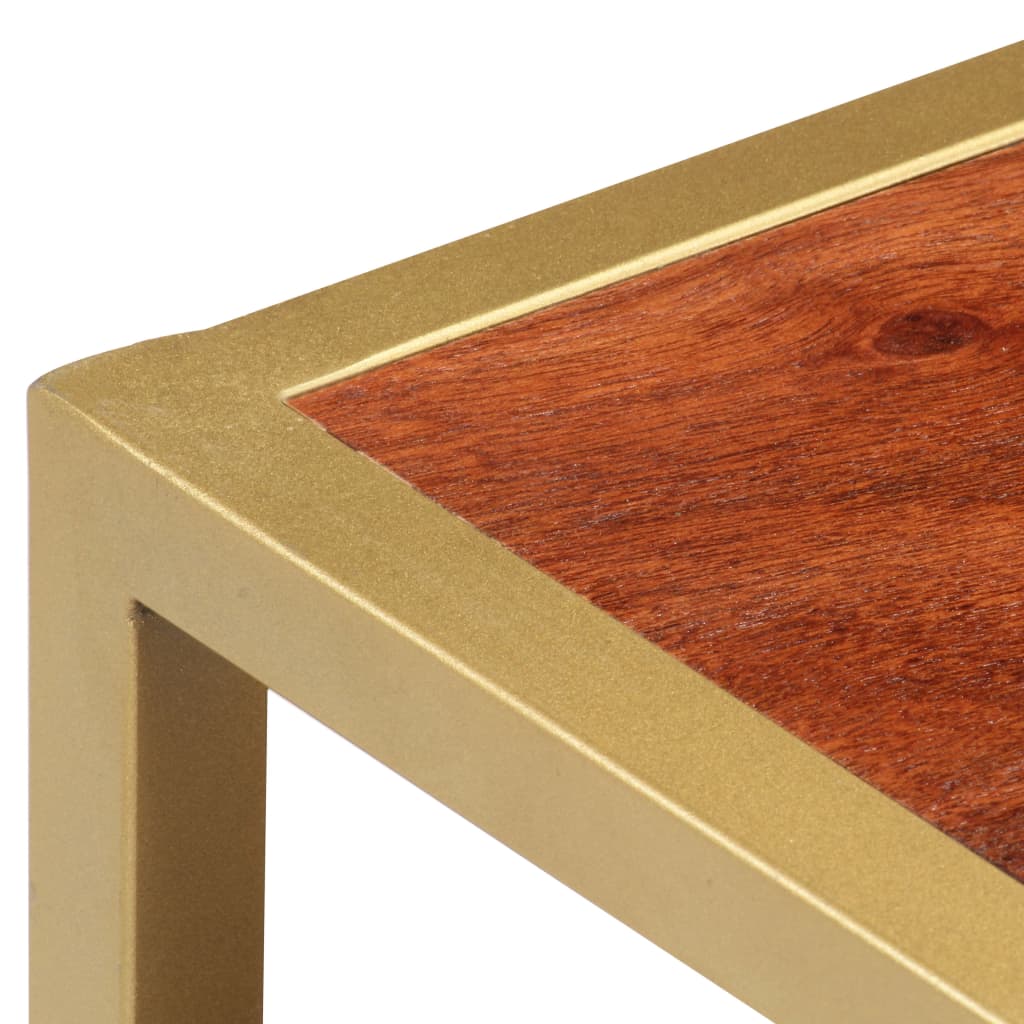 Mesa De Centro De Madera Maciza De Acacia 90X50X40 Cm
