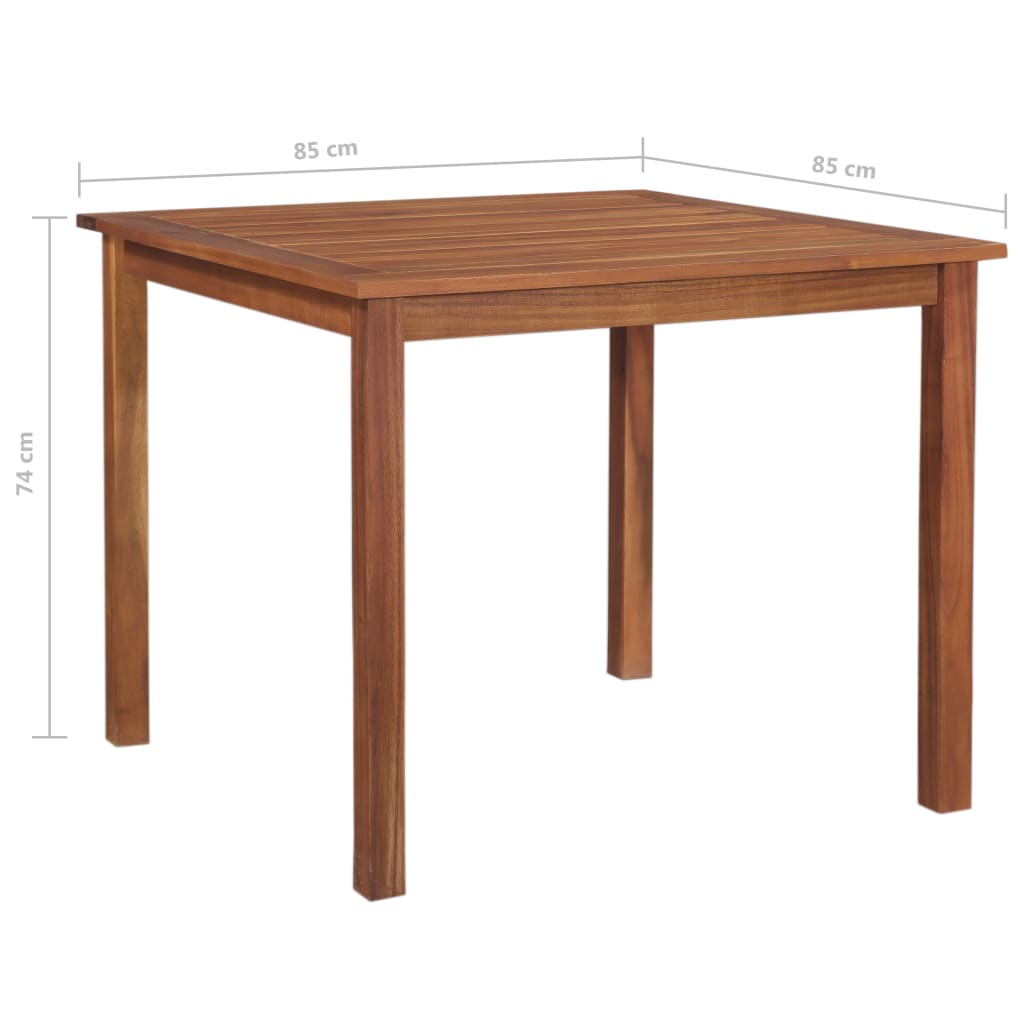 Mesa De Jardín Madera Maciza De Acacia