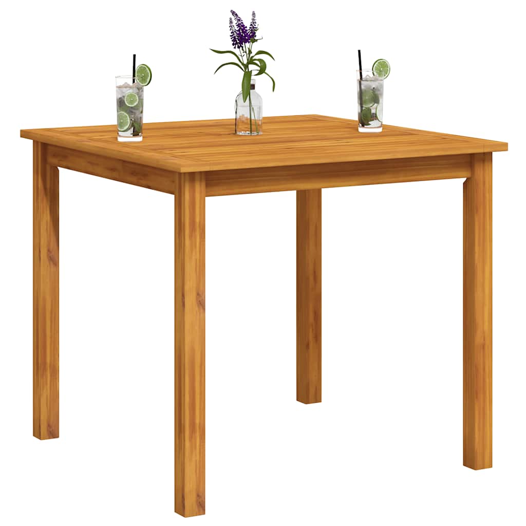 Mesa De Jardín Madera Maciza De Acacia