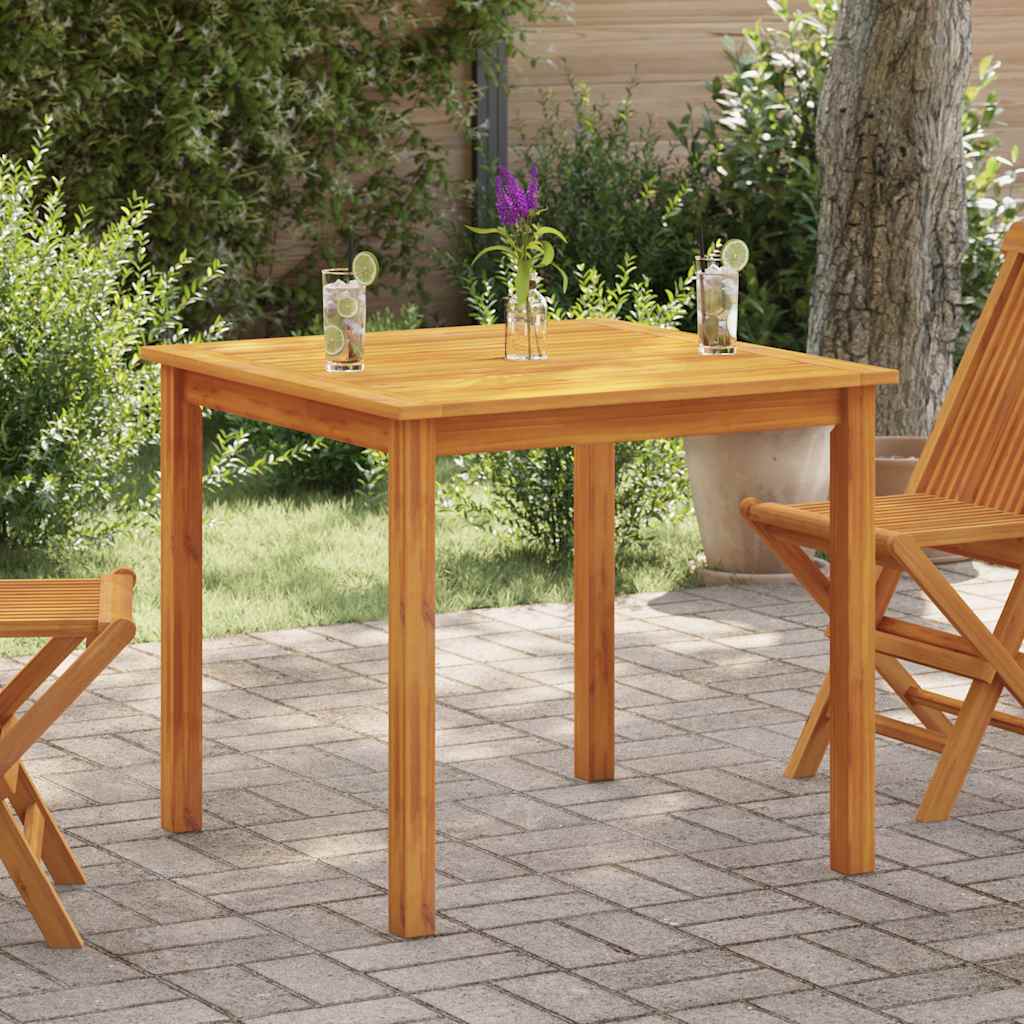 Mesa De Comedor De Jardín Madera Maciza De Acacia