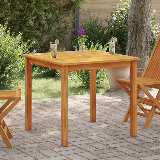 Mesa De Jardín Madera Maciza De Acacia