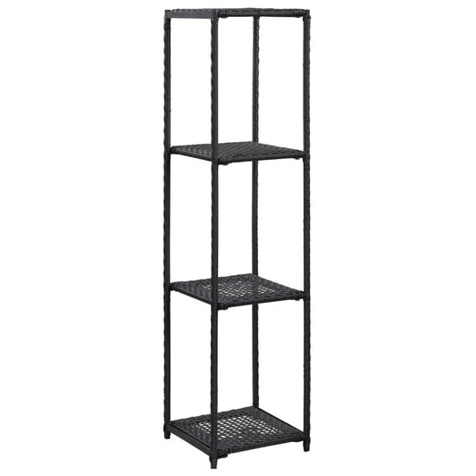 Estantería De Almacenaje Ratán Sintético Negro 30X30X
