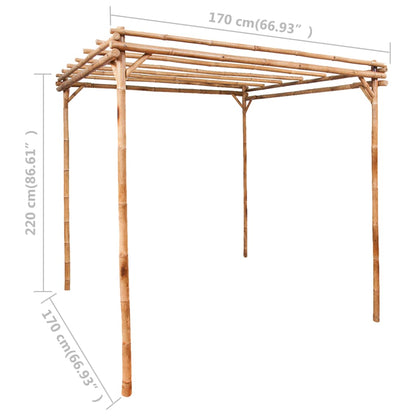 Pérgola De Bambú 170X170X220 Cm