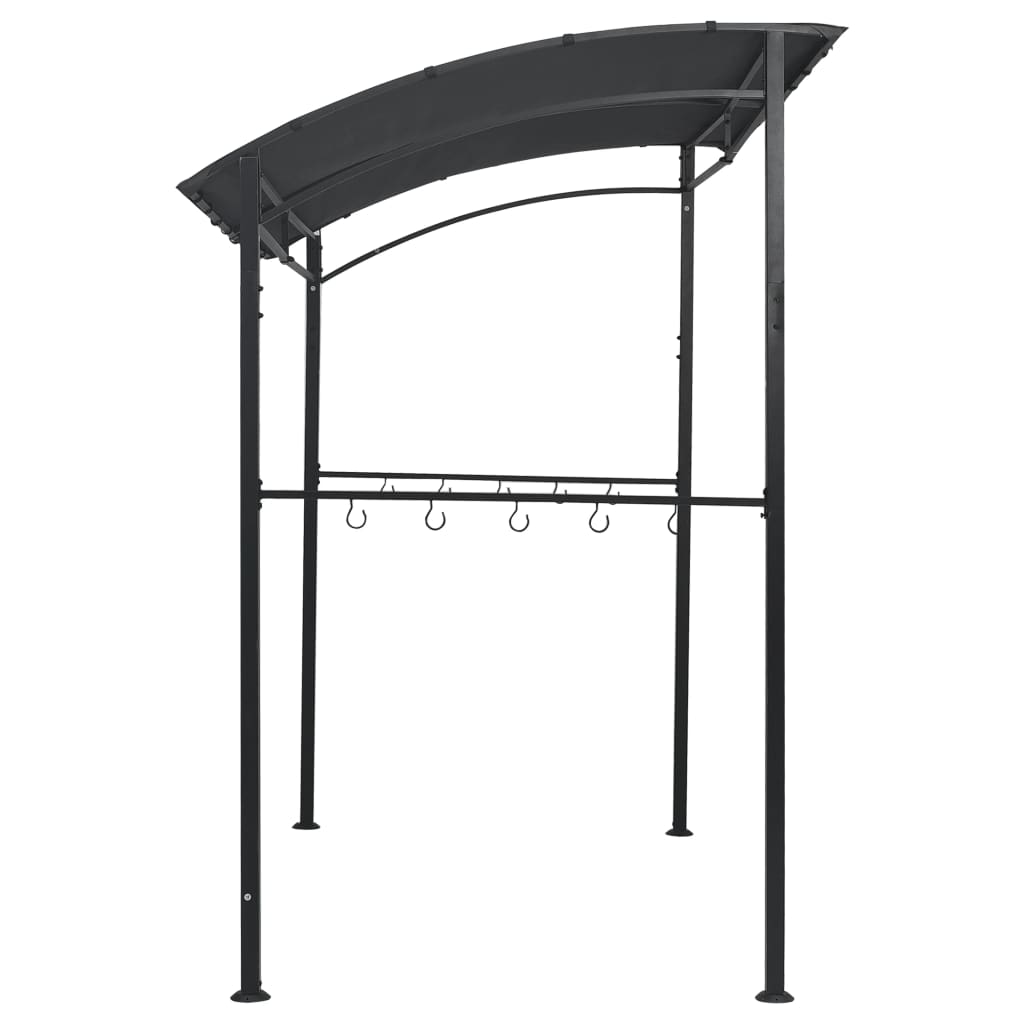 Cenador De Barbacoa Acero Gris Antracita 215X150X220 Cm