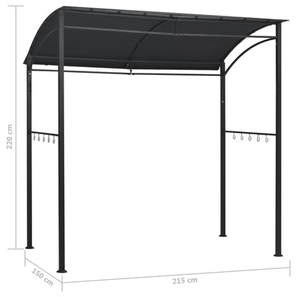 Cenador De Barbacoa Acero Gris Antracita 215X150X220 Cm