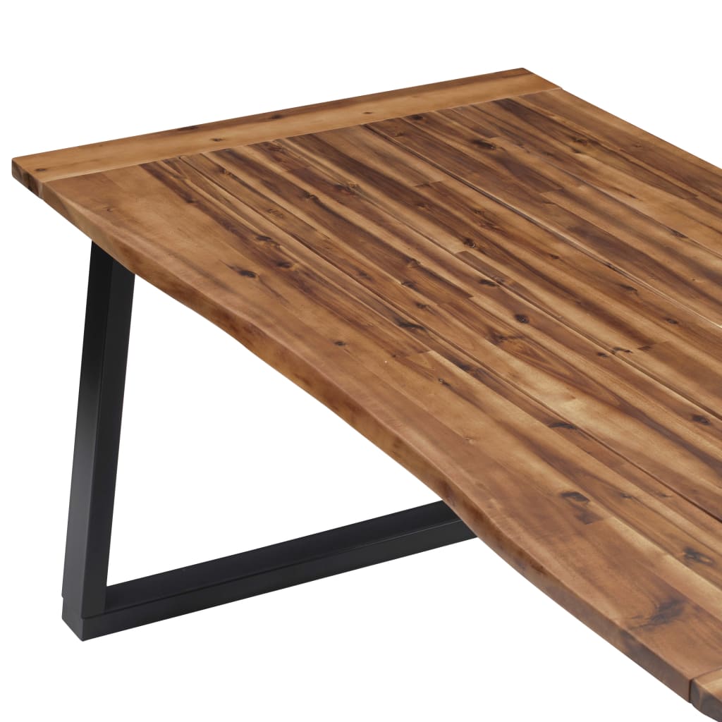 Mesa De Comedor Madera Maciza De Acacia 180X90 Cm