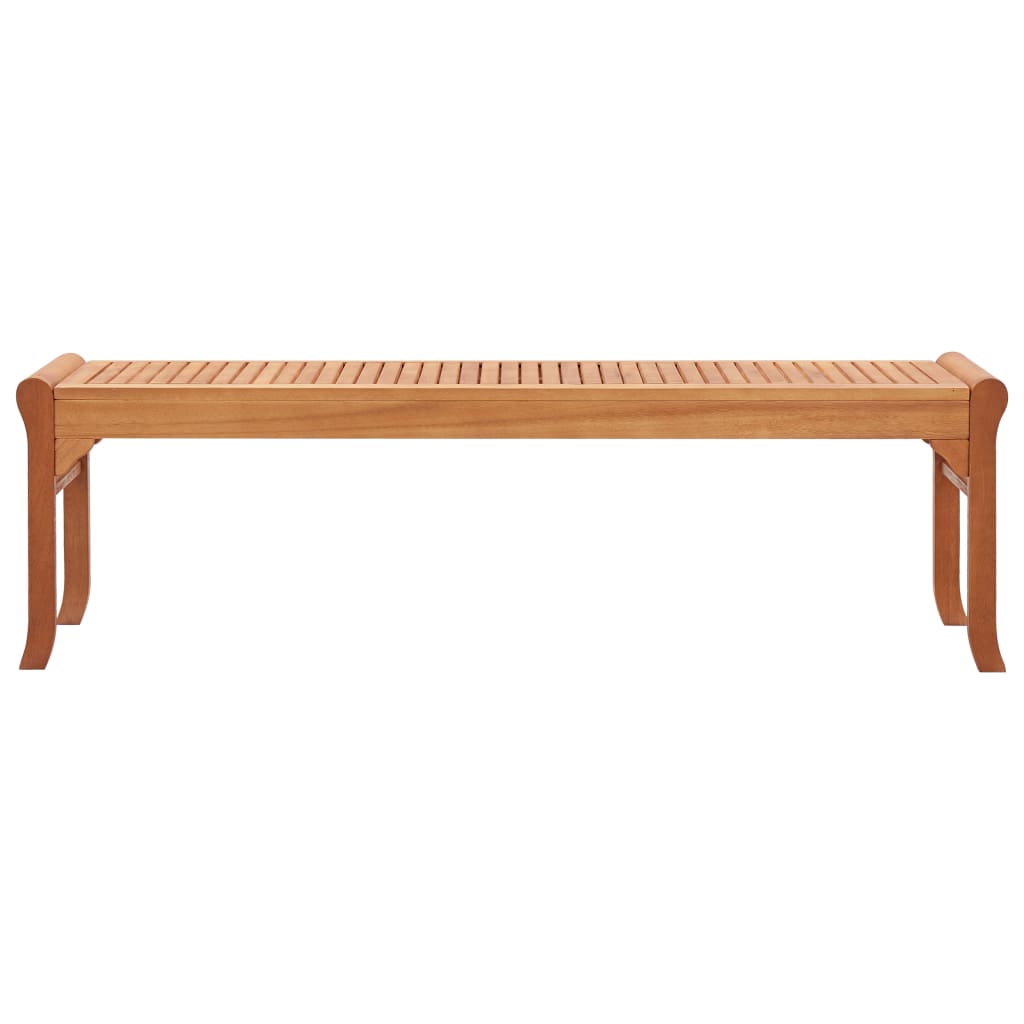 Banco De Jardín 3 Plazas Madera Maciza De Eucalipto 150 Cm