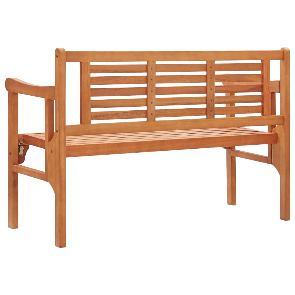 Banco De Jardín Plegable De Madera Maciza De Eucalipto 120 Cm