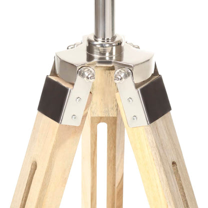 Lámpara De Suelo Con Trípode Madera Maciza De Mango 140 Cm