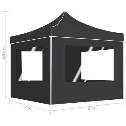 Carpa Plegable Profesional Aluminio Gris 2X2 M