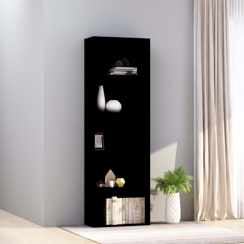 Estantería De 5 Niveles Madera Contrachapada Blanca 80X30X189Cm