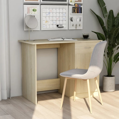 Escritorio De Madera De Ingeniería Envejecida 100X50X76 Cm