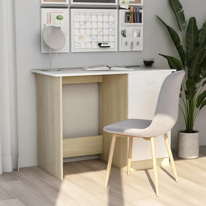 Escritorio De Madera De Ingeniería Envejecida 100X50X76 Cm