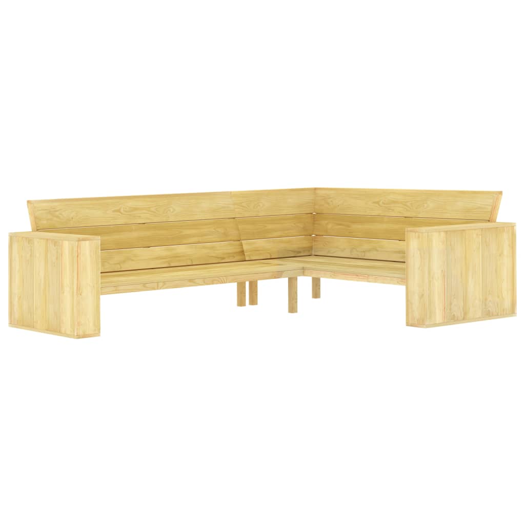Banco De Jardín De Madera De Pino Impregnada 239 Cm