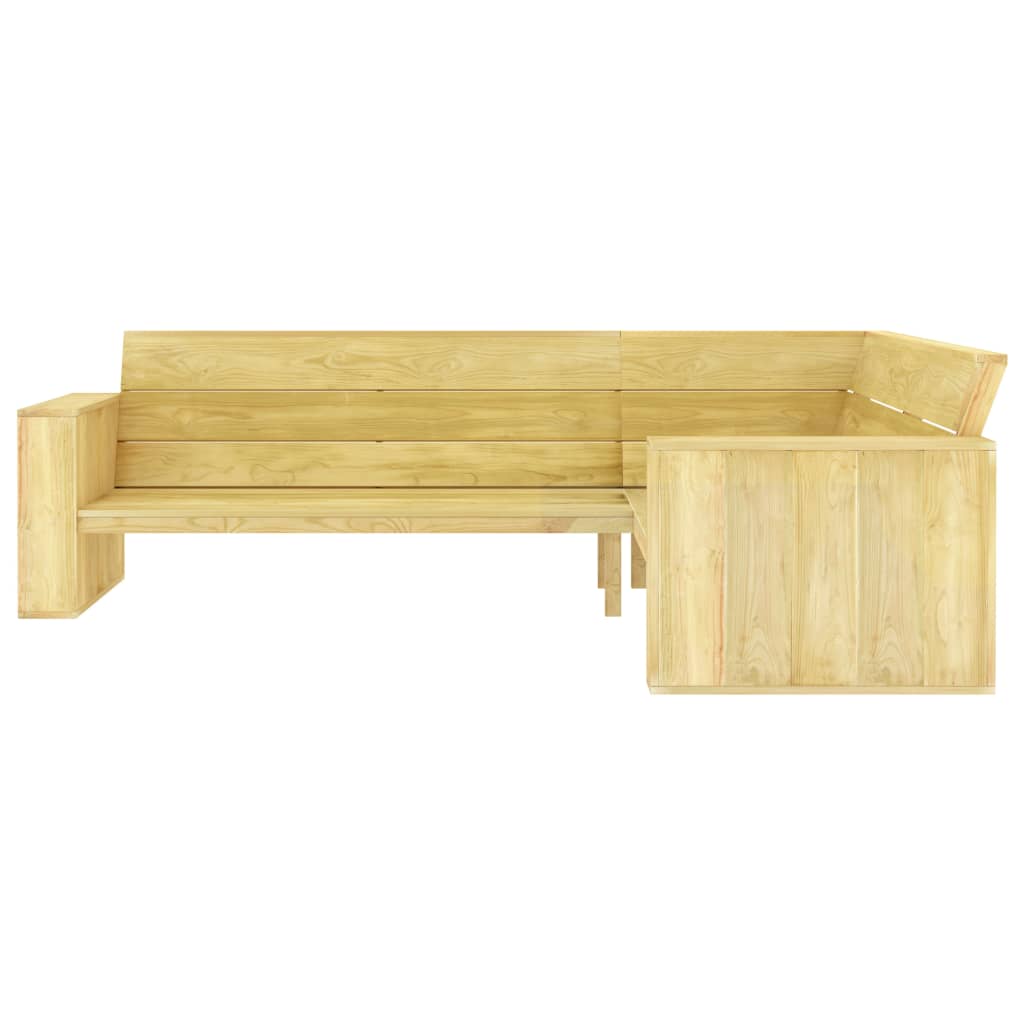 Banco De Jardín De Madera De Pino Impregnada 239 Cm