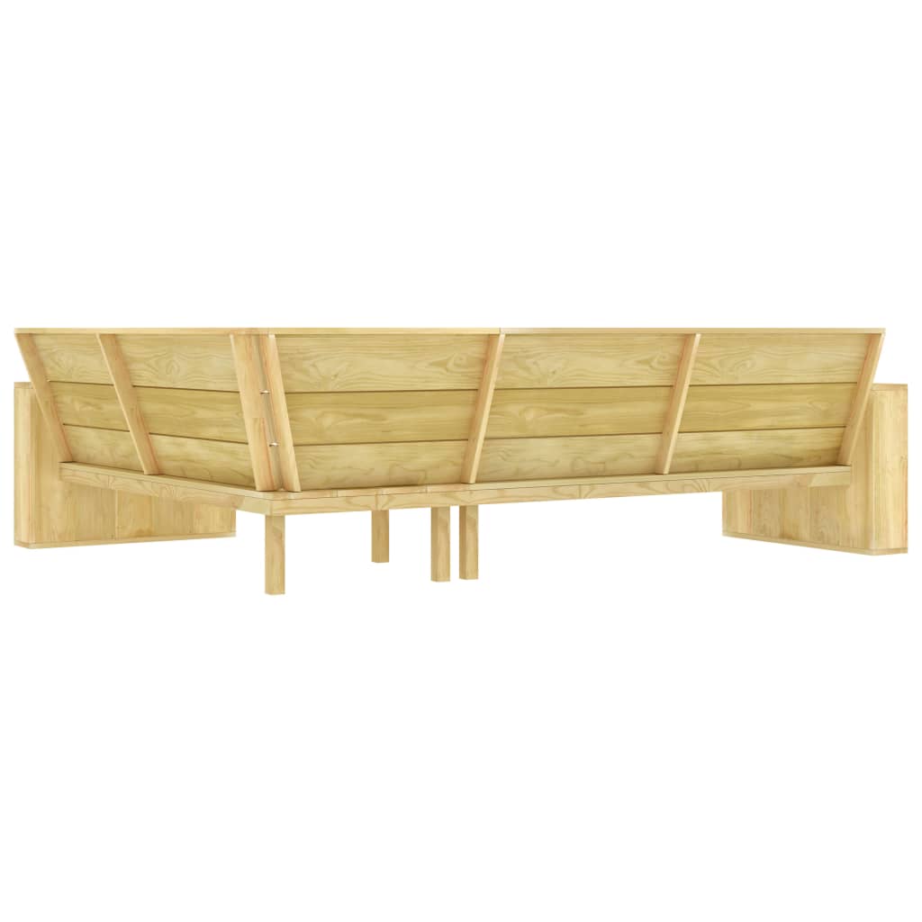 Banco De Jardín De Madera De Pino Impregnada 239 Cm
