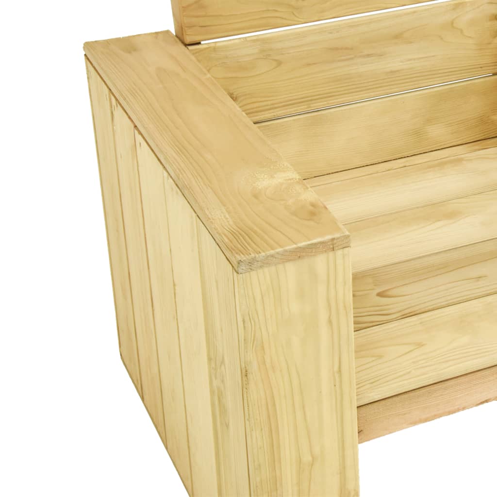 Banco De Jardín De Madera De Pino Impregnada 239 Cm