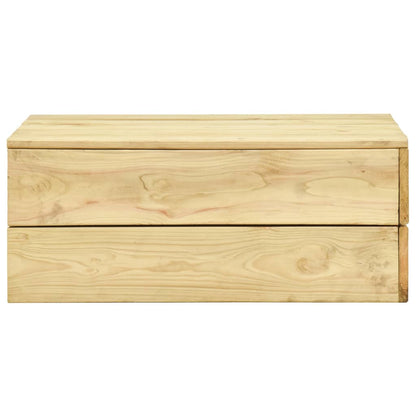 Mesa De Jardín De Madera De Pino Impregnada 75X75X31 Cm
