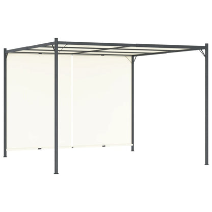 Pérgola Con Tejado Ajustable Acero Color 3X3 M