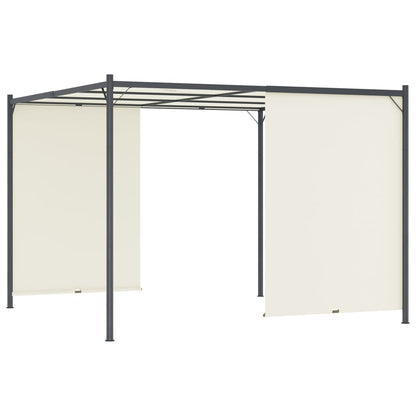 Pérgola Con Tejado Ajustable Acero Color 3X3 M