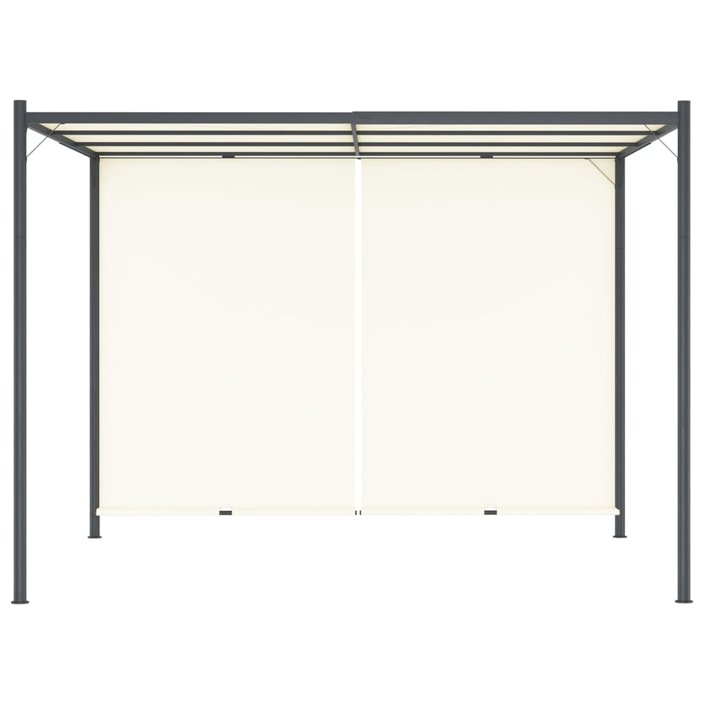 Pérgola Con Tejado Ajustable Acero Color 3X3 M