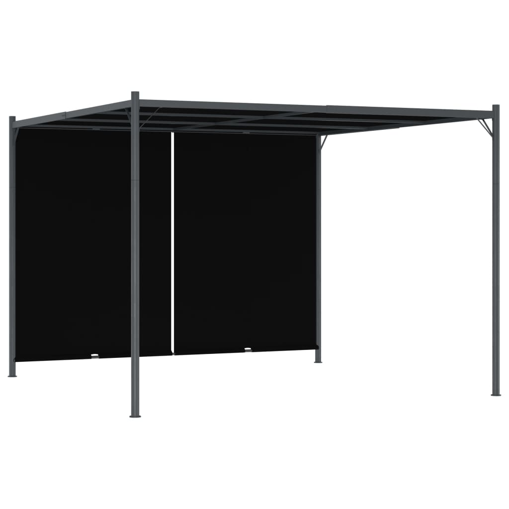 Pérgola Con Tejado Ajustable Acero Color 3X3 M